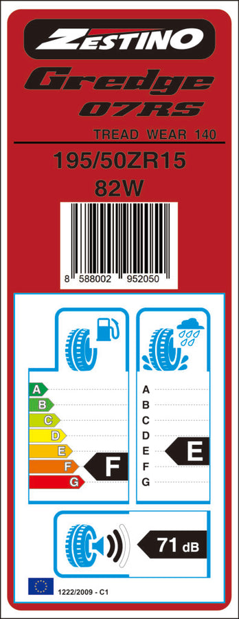 Zestino Gredge 07RS (tw160) Semi Slick