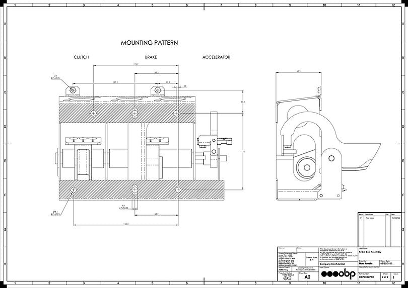 Pro Race V2 Floor Mounted Cockpit Fit 3 Pedal System - Silver