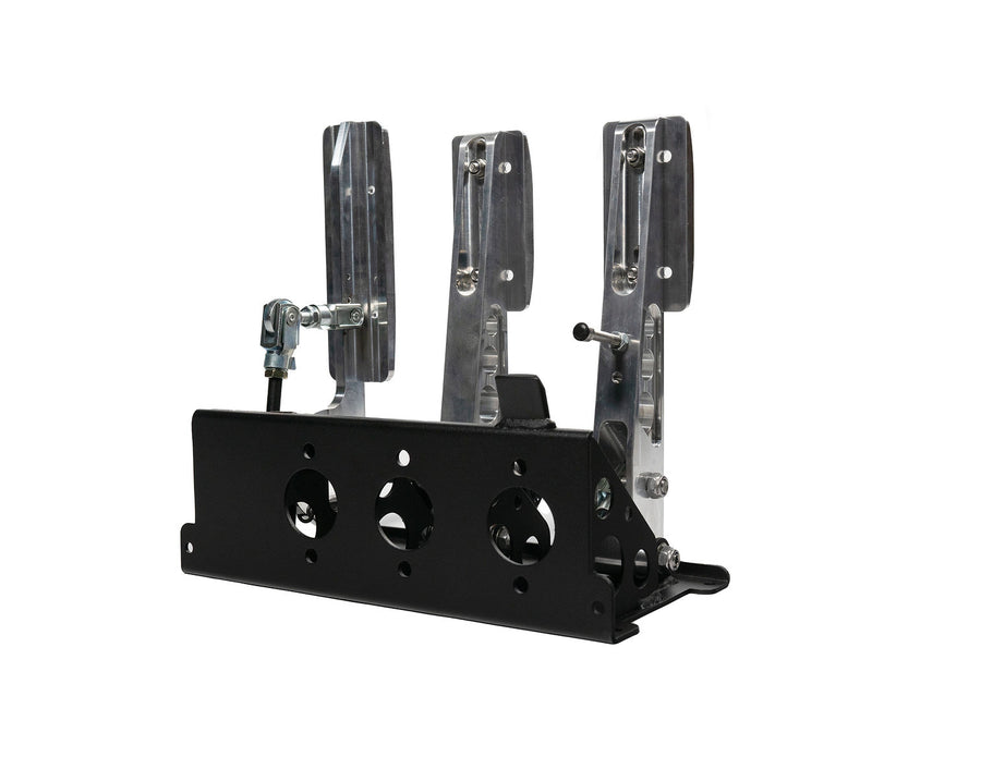 Pro Race V2 Floor Mounted Bulkhead Fit 3 Pedal System - Silver