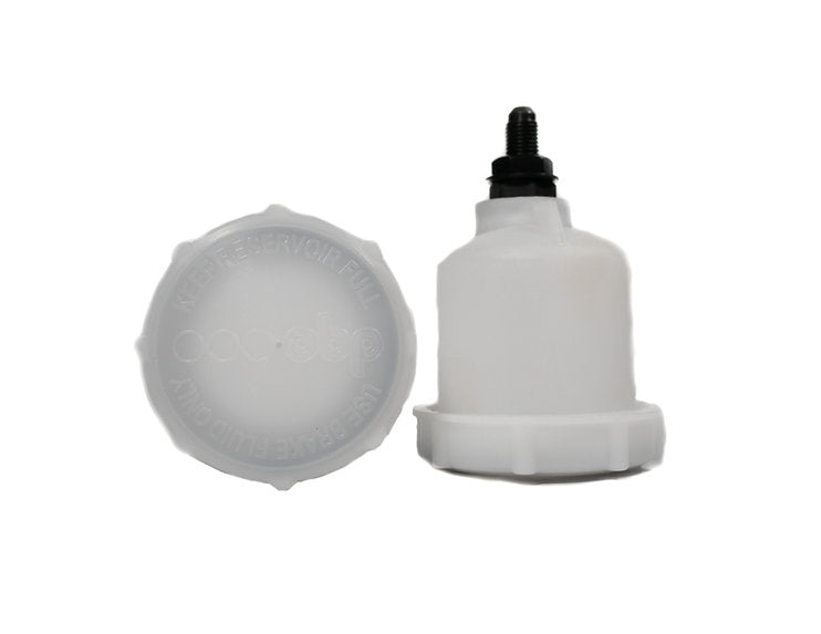 Singe Reservoirs (Standard) Size: 80mm in height and 70mm across. 7/16-20 UNF fitting