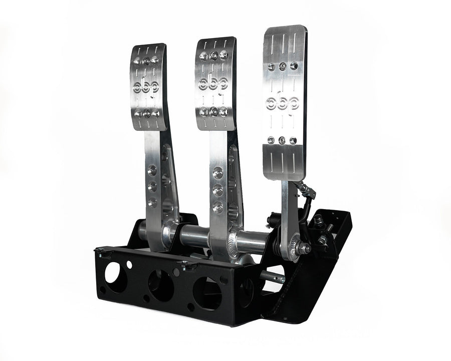 Track-Pro V2 Floor Mounted 3 Pedal System, Angled Cradle Box