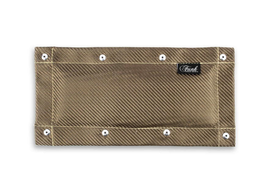 CLAMP ON EXHAUST HEAT SHIELD (TITANIUM OR CARBON FIBRE)