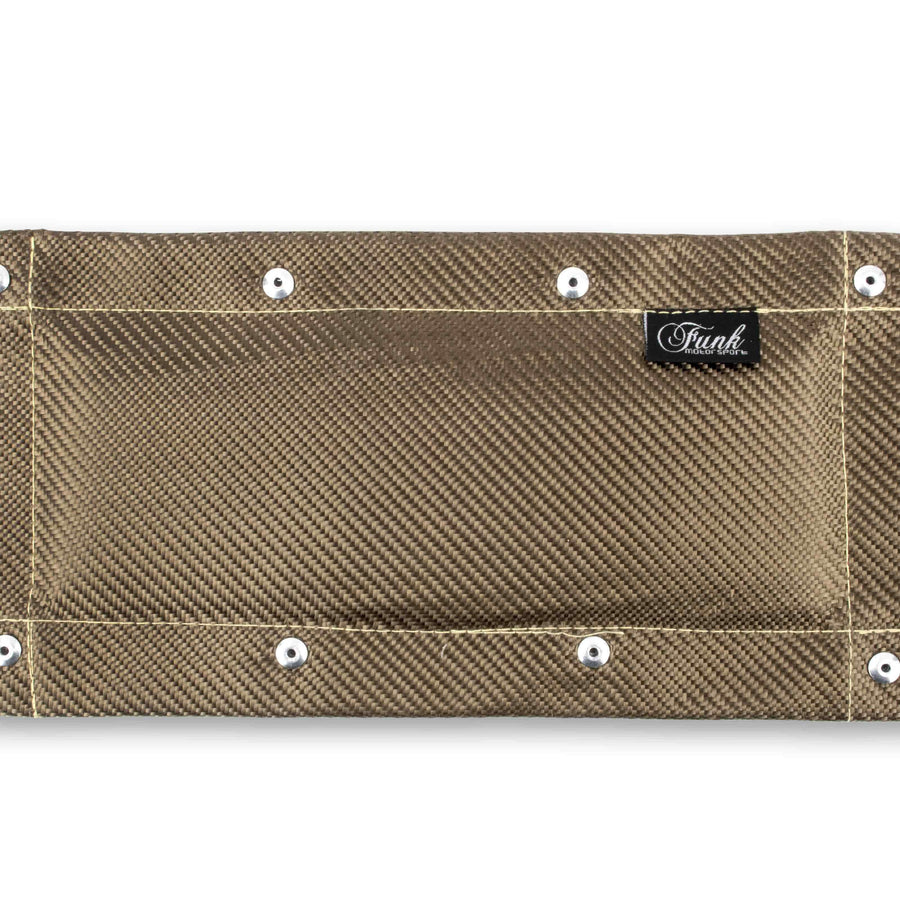 CLAMP ON EXHAUST HEAT SHIELD (TITANIUM OR CARBON FIBRE)