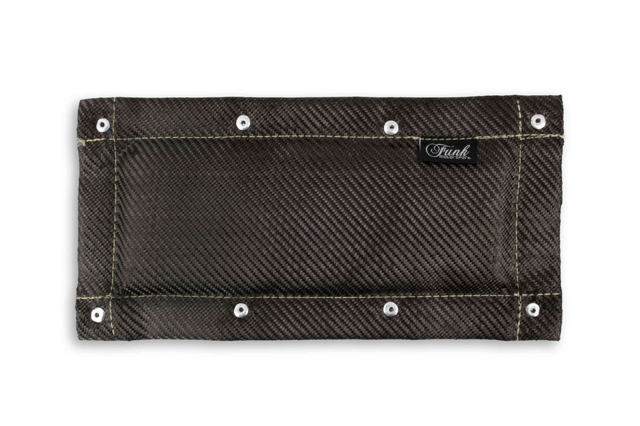 CLAMP ON EXHAUST HEAT SHIELD (TITANIUM OR CARBON FIBRE)