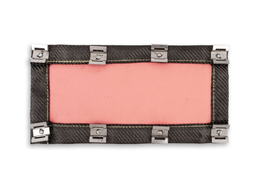 CLAMP ON EXHAUST HEAT SHIELD (TITANIUM OR CARBON FIBRE)
