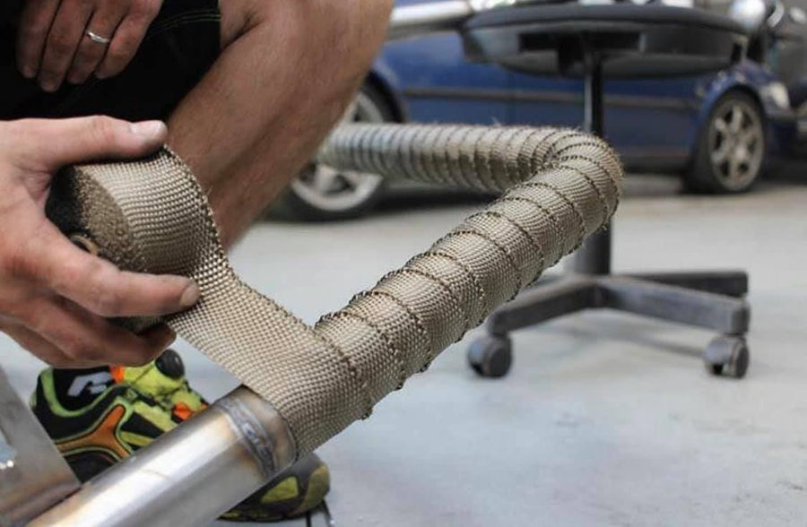 Lava Rock Exhaust Wrap - Titanium